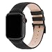 Fullmosa Leather Bands Compatible with Apple Watch Band 42mm 44mm 45mm Dressy Chic iWatch Strap with Case for iWatch Series 9 8 7 6 5 4 3 2 1 SE321 for WomenBlackGunmetal - Image 2