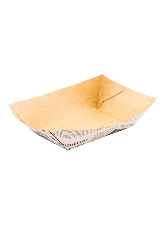 Restaurantware قوارب ورقية بيولوجية 4 أونصات، 400 صينية طعام قابلة للتصرف #25 - بطانة PE، متينة، سلال طعام من ورق الأخبار، لمنافذ البيع، النزهات، أو المعارض، قابلة للتكديس - Image 1