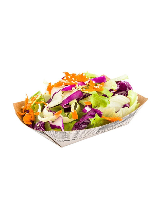 Restaurantware قوارب ورقية بيولوجية 4 أونصات، 400 صينية طعام قابلة للتصرف #25 - بطانة PE، متينة، سلال طعام من ورق الأخبار، لمنافذ البيع، النزهات، أو المعارض، قابلة للتكديس - Image 5