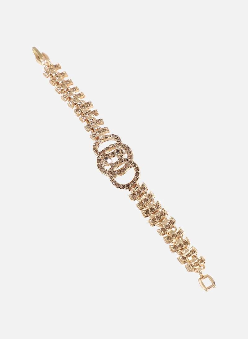 SOHI Circular Crystal Artificial Bracelet Jewellery