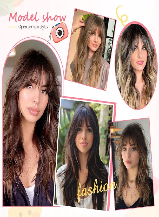 Cesomeey Clip in Bangs 100% Real Human Hair, Wispy Bangs Hair Clip, Fake Bang Fringe with Temples Hairpieces for Women Daily Wear (Natural Black, Wispy Bangs) - Image 3
