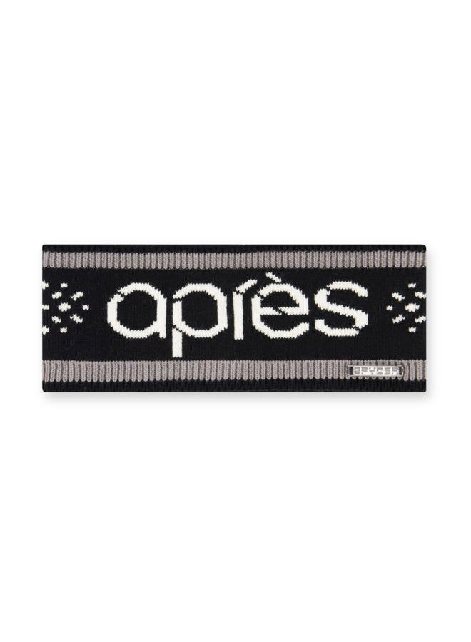 Spyder Womens Intarsia Apres Ski Knit Headband, Black, One Size - Image 1
