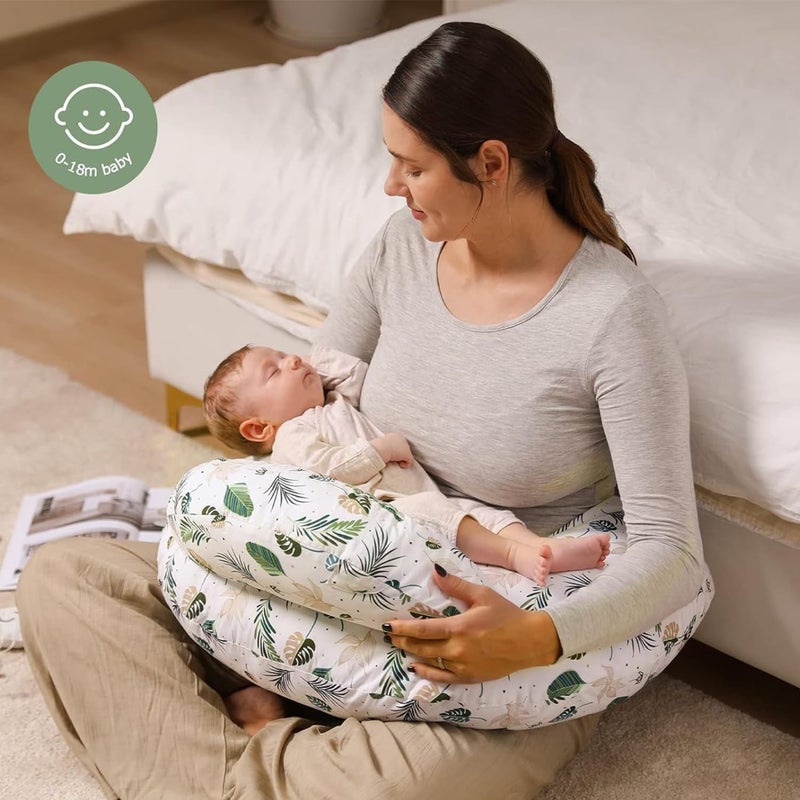 Poxvalzor Nursing Pillow - Ergonomic Breastfeeding Pillow with Adjustable Waist Strap & Safety Fence - Image 5