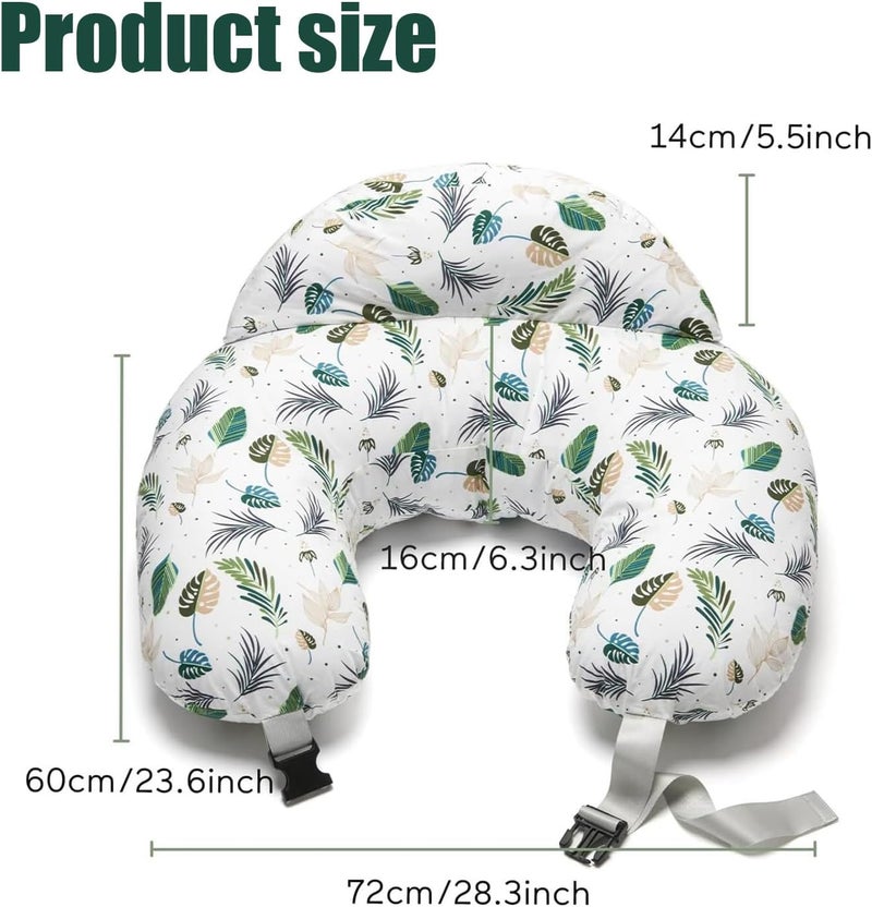 Poxvalzor Nursing Pillow - Ergonomic Breastfeeding Pillow with Adjustable Waist Strap & Safety Fence - Image 2