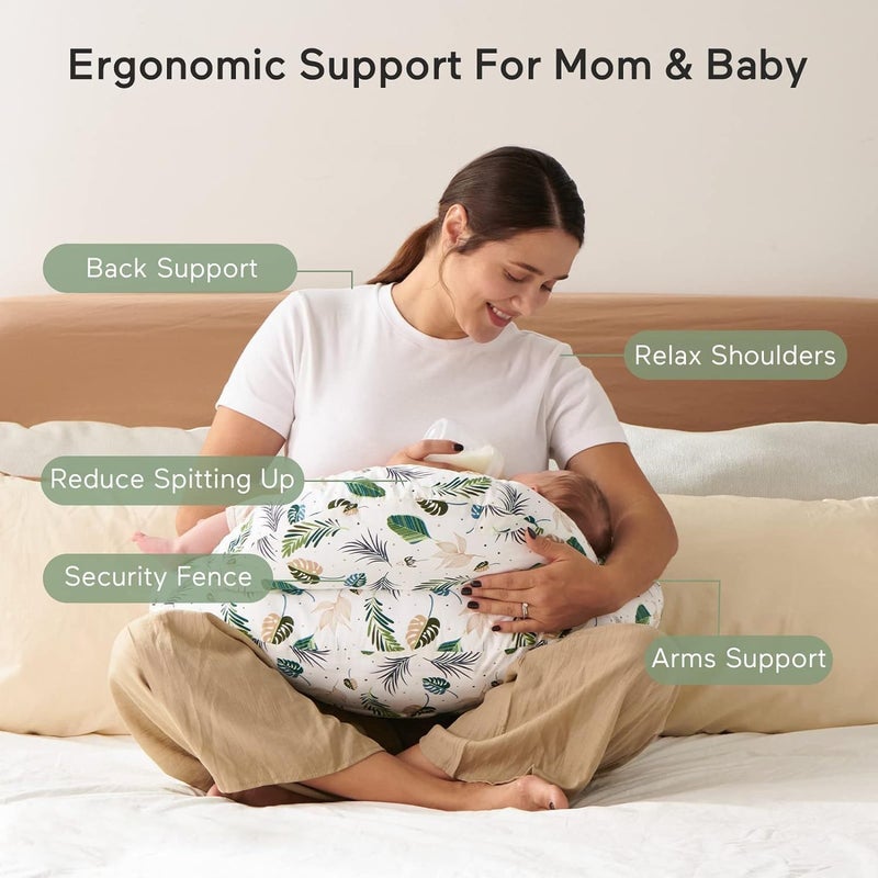 Poxvalzor Nursing Pillow - Ergonomic Breastfeeding Pillow with Adjustable Waist Strap & Safety Fence - Image 4