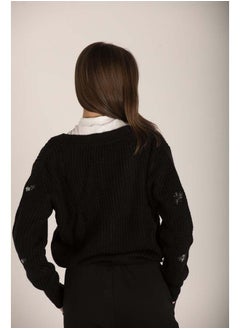 Marco Bergamo V-Neck Embroidered Cardigan  - Image 5