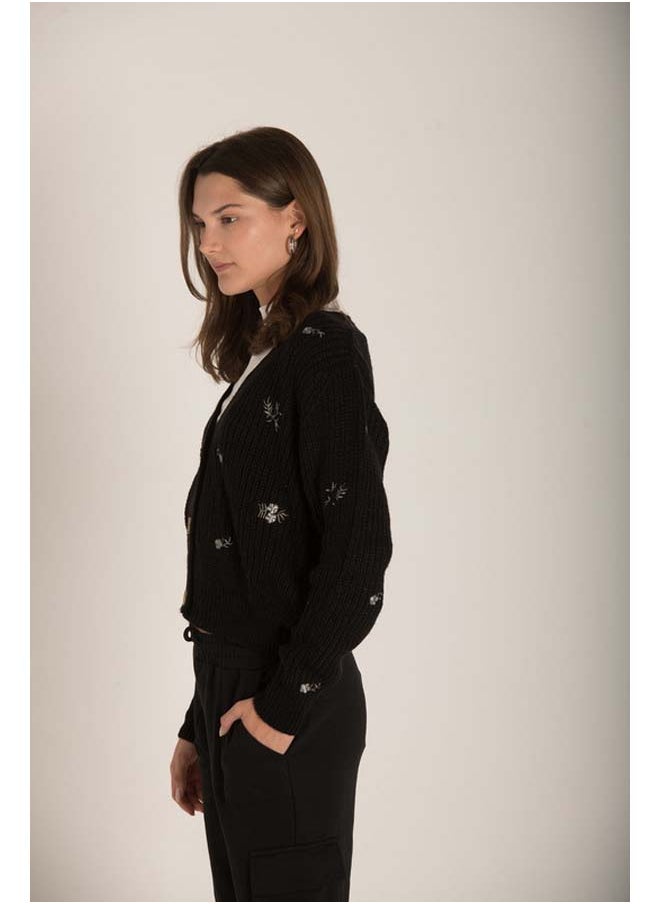 Marco Bergamo - V-Neck Embroidered Cardigan - Image 1