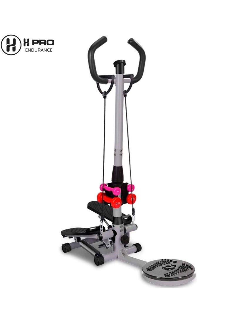 H PRO - 3 in 1 Health and Fitness Twist Stepper with Handlebar, Twister & Dumbbell - Image 1