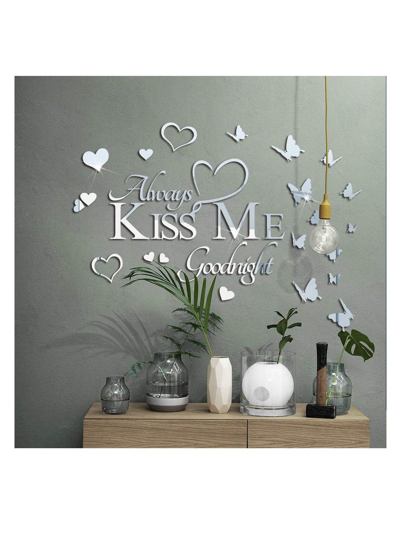 SYOSI سيوسي، ملصق جدار DIY فراشة، ملصق جدار اقتباسات الحب، فن جداريات فراشات ثلاثية الأبعاد على شكل قلب لتزيين المنزل لغرفة المعيشة المكتب الحمام - Image 1