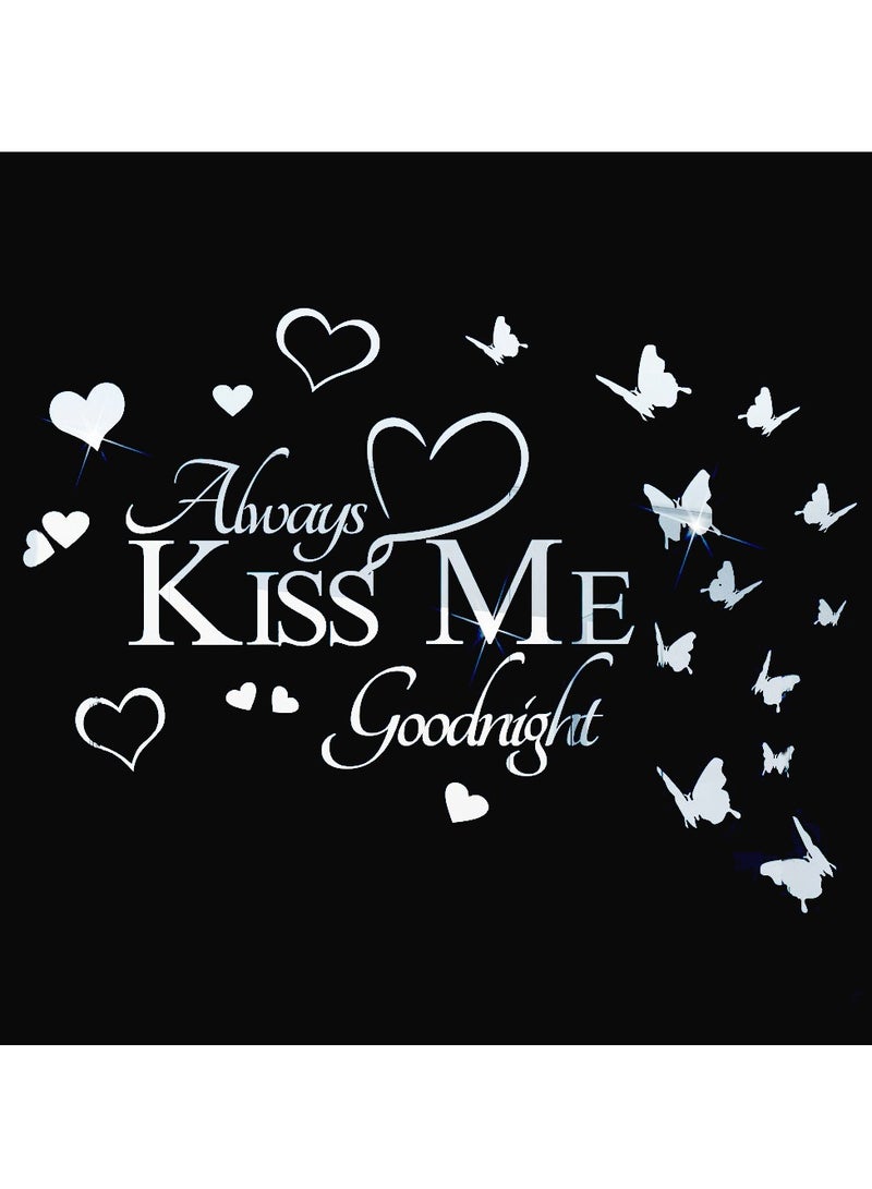 SYOSI سيوسي، ملصق جدار DIY فراشة، ملصق جدار اقتباسات الحب، فن جداريات فراشات ثلاثية الأبعاد على شكل قلب لتزيين المنزل لغرفة المعيشة المكتب الحمام - Image 2