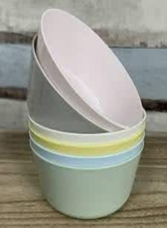 IKEA 204.613.78 Kalas Pack of 6 Plastic Bowl Dishes Multi Coloured Pastel