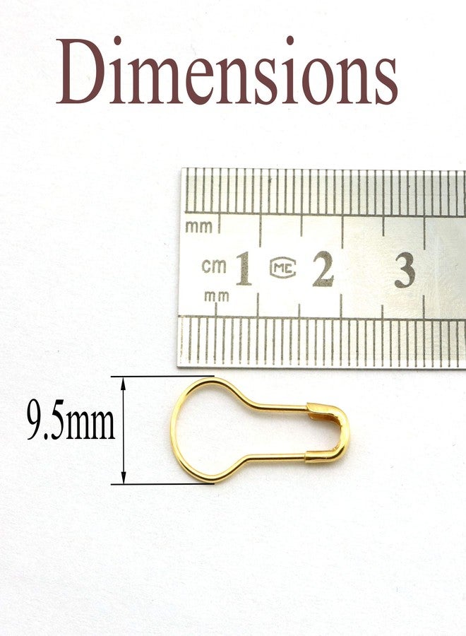 RuiLing 120pcs 21mm Safety Pins Metal Gourd Shape Knitting Cross Stitch Marker DIY Clothing Kits Tag Pins Gold - Image 4