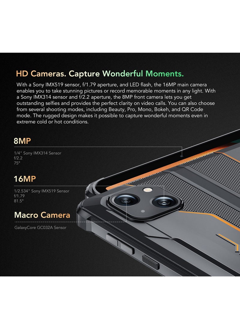 Oukitel - Rugged Tablet 8-Inch HD Screen Android 12 Waterproof and Dustproof 4+64GB Dual SIM 4G Network 16MP+8MP Camera 5150mAh Battery GPS/CNSS/GLONASS/GALILEO - Image 1