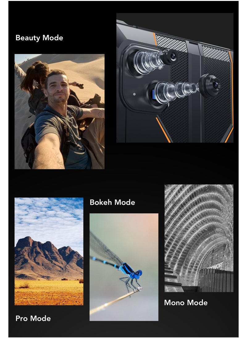 Oukitel - Rugged Tablet 8-Inch HD Screen Android 12 Waterproof and Dustproof 4+64GB Dual SIM 4G Network 16MP+8MP Camera 5150mAh Battery GPS/CNSS/GLONASS/GALILEO - Image 1