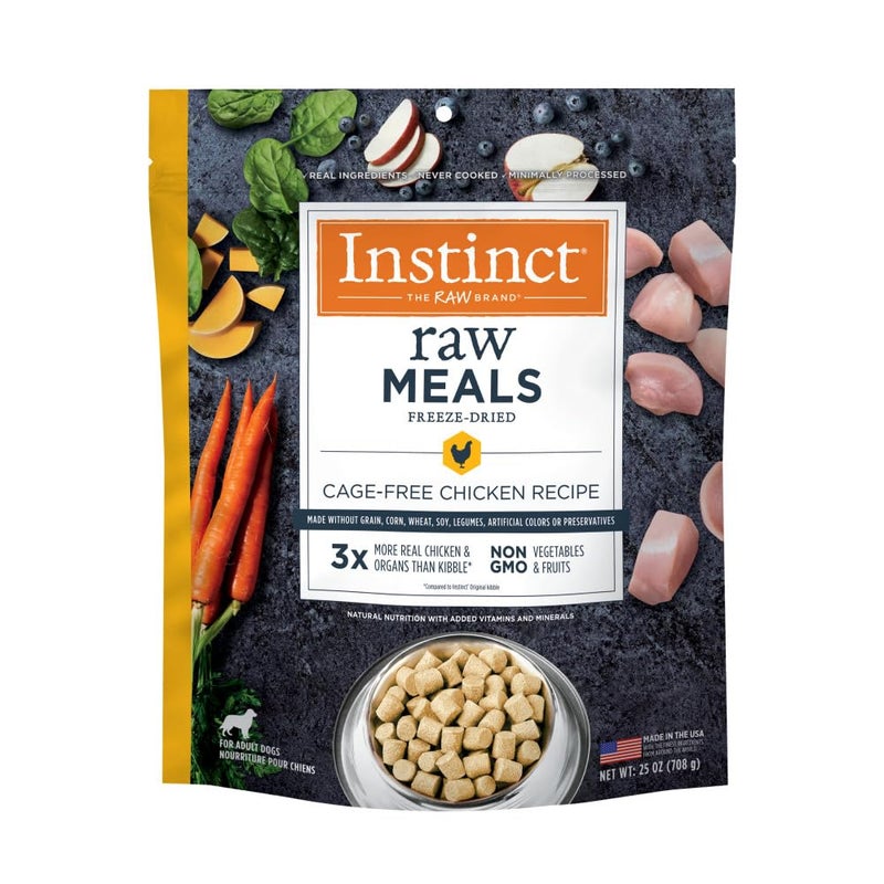 Instinct Freeze Dried Raw Meals, Natural Dry Dog Food, Grain Free - Cage Free Chicken, 25 oz. Bag - Image 1
