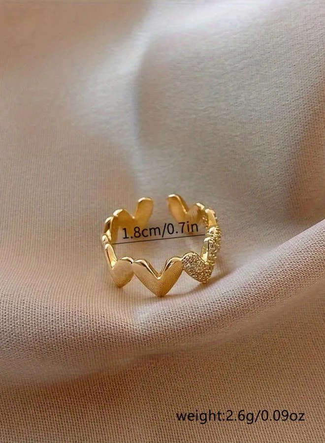 Take Two Heart Shape Open Ring