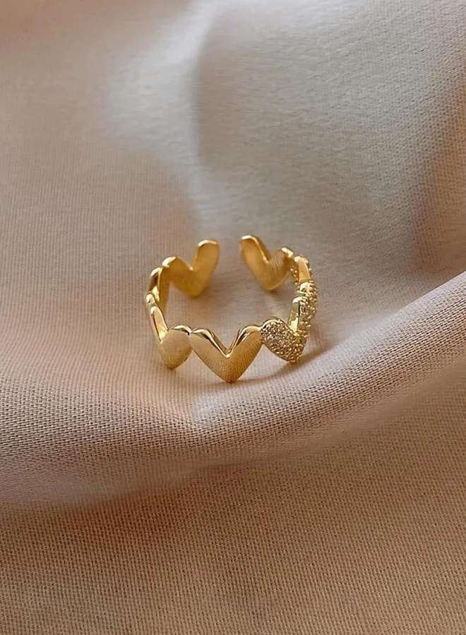 Take Two Heart Shape Open Ring
