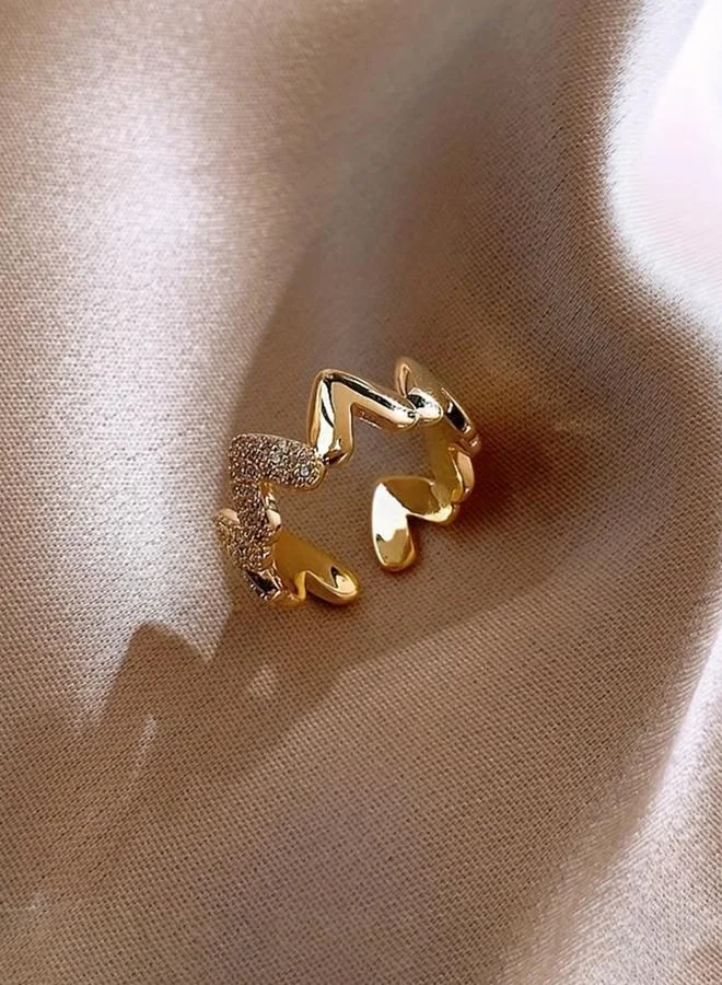 Take Two Heart Shape Open Ring