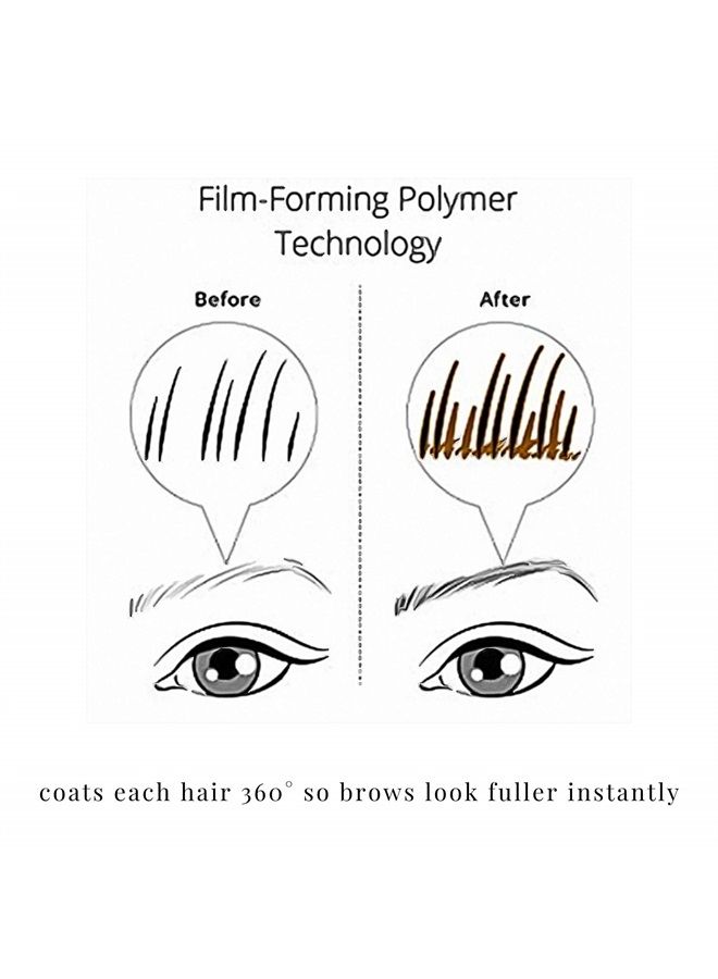 Elizabeth Mott Eyebrow Gel Makeup - Queen of the Fill Brow Tint and Filler - Brush to Fill in Eyebrows and Cover Gray Hairs - Cruelty Free - Black, 4g - Image 2