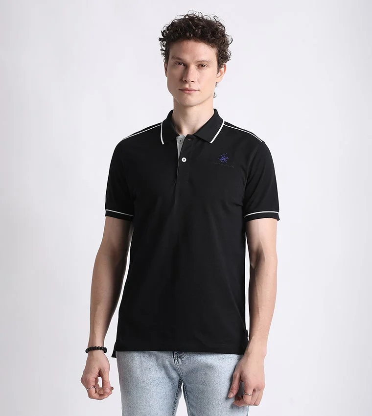 Logo Embroidered Short Sleeves Polo T-Shirt
