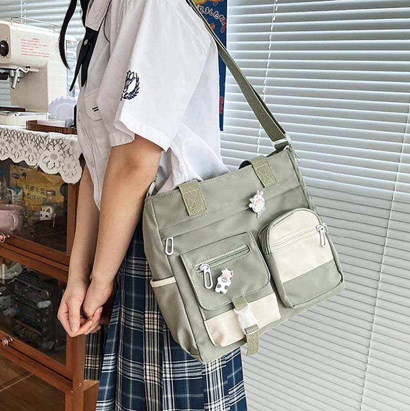 Phaoullzon Crossbody Cute Bag for Teens Kawaii Messenger Purse Nylon Shoulder Tote Bags - Image 2