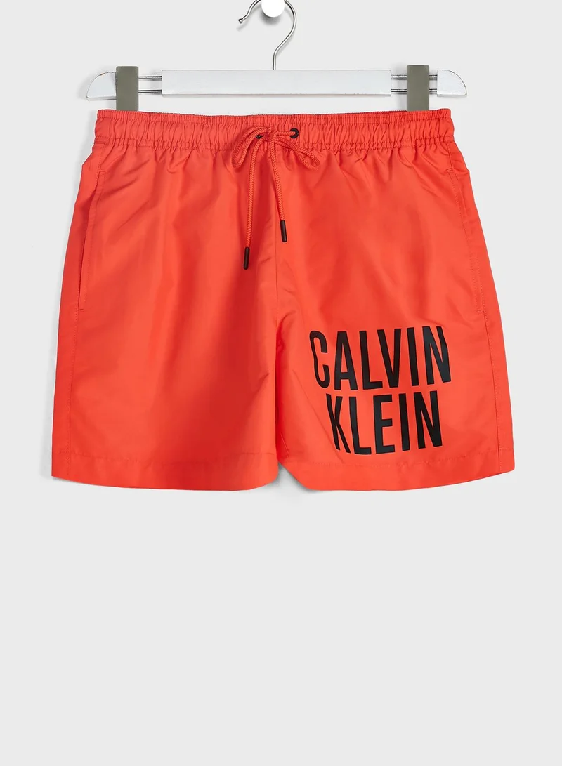 CALVIN KLEIN Kids Logo Drawstring Shorts