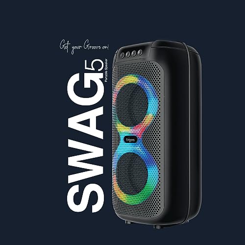 FINGERS Swag5 Bluetooth Portable Speaker (with RGB Lights, 10 W Deep Bass, FM, USB, MicroSD, AUX, Mic in (6.35 mm), Multi-Point Technology, Provisional Slot for Wired/Wireless Mic) - Image 2