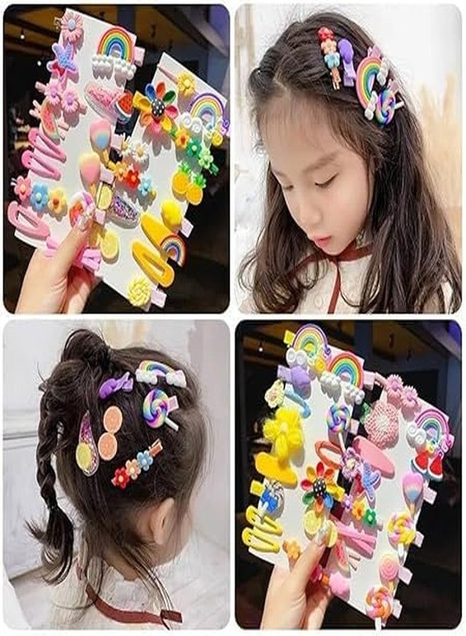 NOBILEA 14-Pcs Girls' Hair Pins/Adorable Baby toddler Hair Clips Featuring Cute Fruit & Cartoon Rainbow Flower Animal Designs – Stylish Hair Accessories for Kids & Women (Yellow) - Image 5