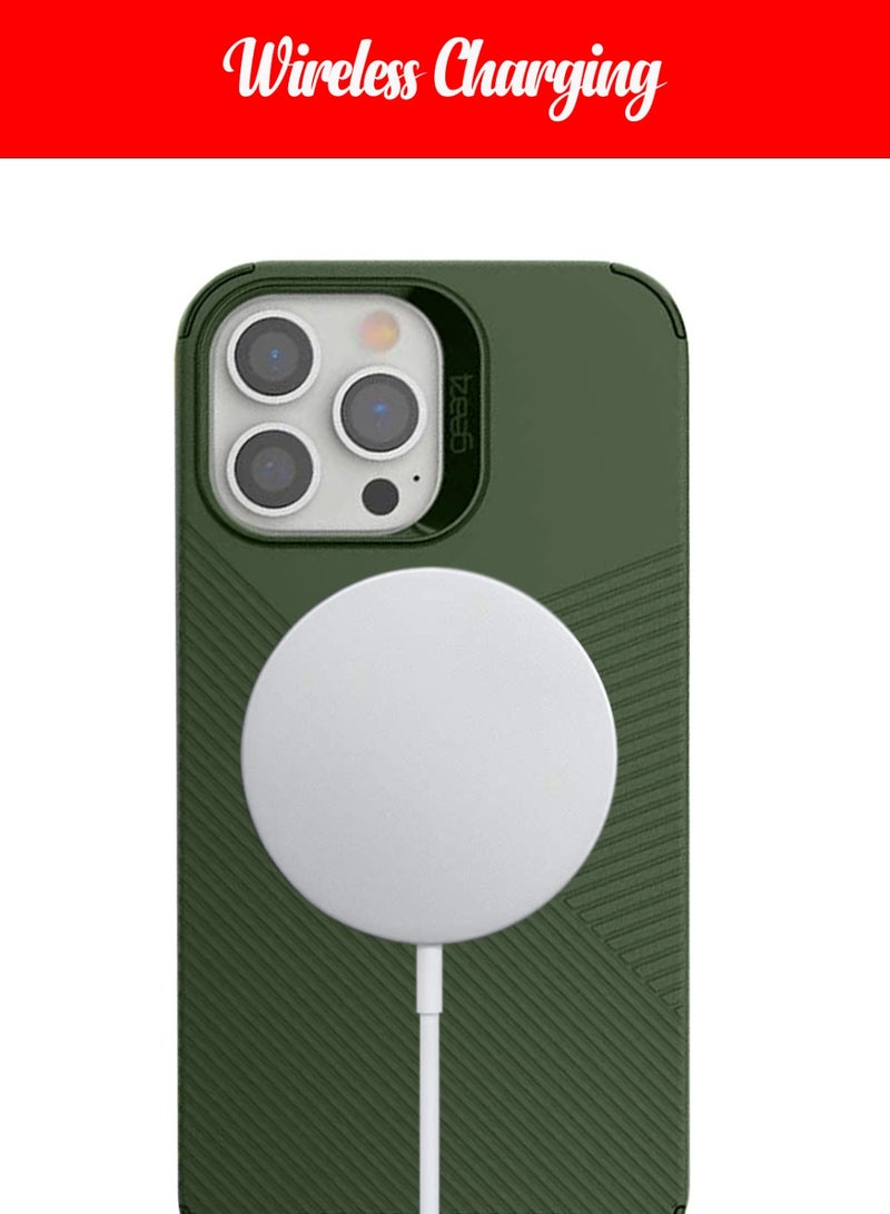 Gear4 Gear4 MagSafe Compatible Case with D3O® Reinforced Back Plate Case Cover for Apple iPhone 15 Pro Max – Green  - Image 5