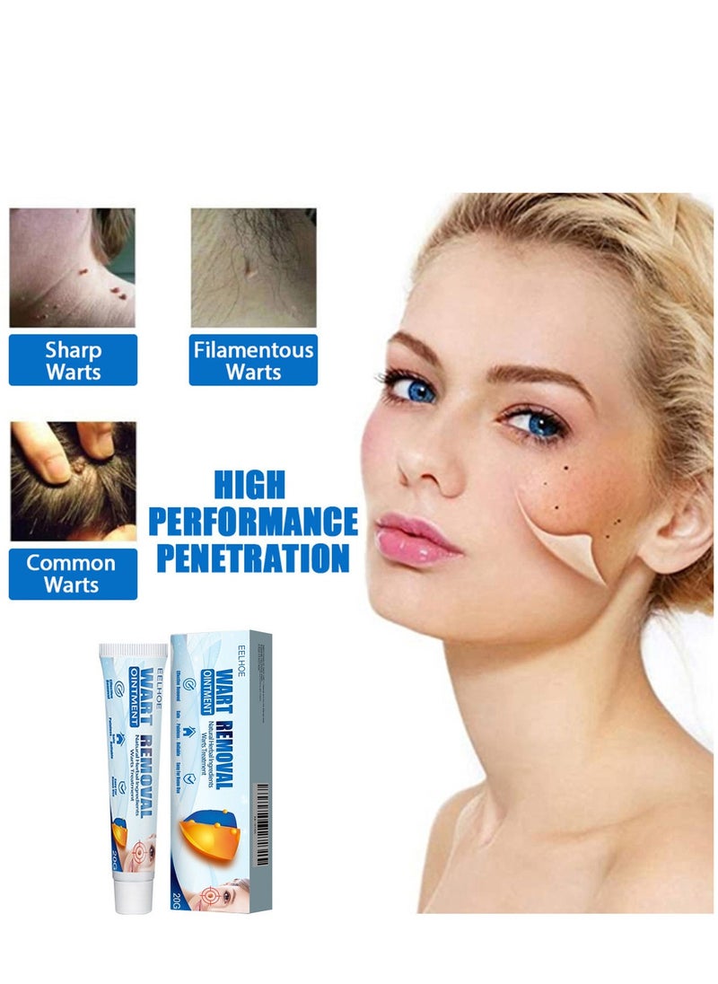 EELHOE كريم إزالة علامات الجلد، مزيل الثآليل وعلامات الجلد الطبيعية، مكونات طبيعية للاستخدام الآمن والسهلة على الوجه واليدين والجسم 20 جرام - Image 2