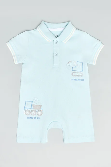 أر أند بي 2 Pack Patterned Collared Bodysuits with Short Sleeves