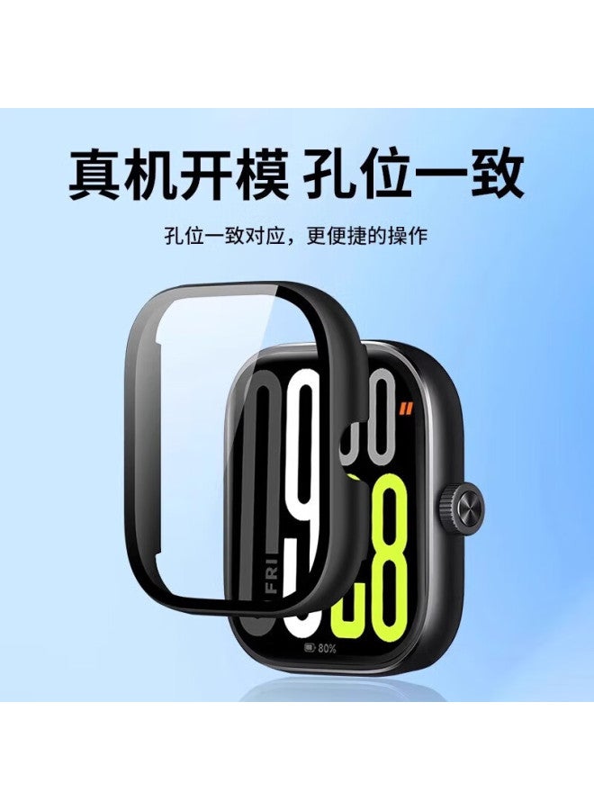 Beiyipin Redmi Watch5 Protective Case + Screen Protector, All-in Full Coverage, Xiaomi Redmi Watch4 Protective Case, Screen Protection Film, Anti-scratch Hard Shell, Tempered Glass Film