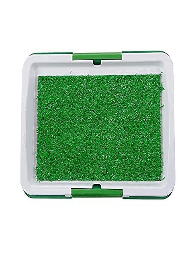 Mishrit Indoor Dog Potty Grass Pad||Puppy Potty Training Artificial Grass Mats||Dog Fake Grass Pee Pad with Tray||Reusable 3 Layered Dog Potty Trainer||Easy to Clean(Pack of 1). - Image 2