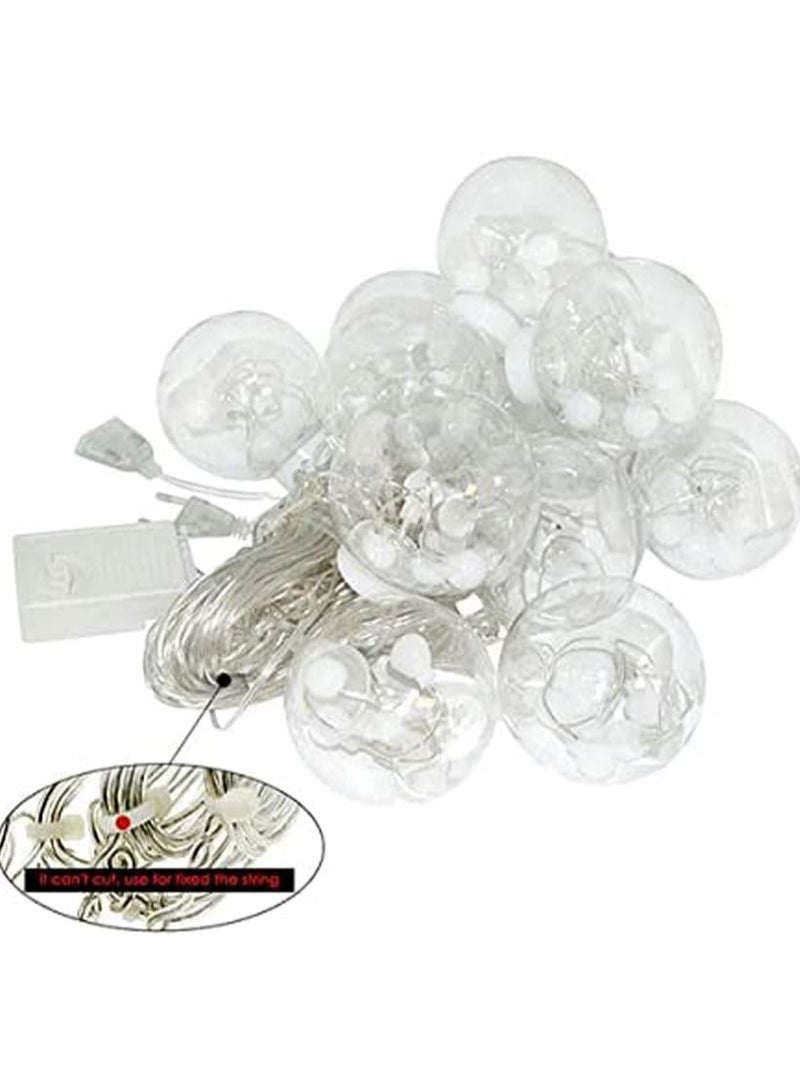 أضواء زينة كروية شفافة LED للأعياد في الهواء الطلق، أضواء سلسلة زفاف، أضواء صغيرة، نافذة عرض متلألئة - Image 5
