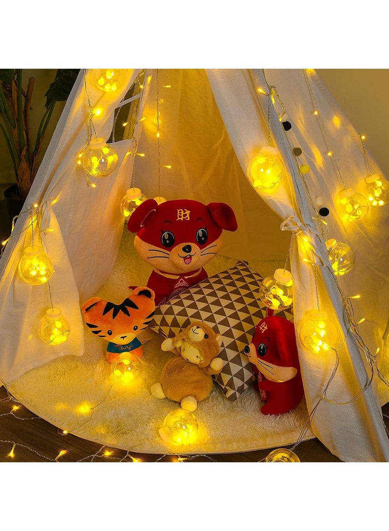 أضواء زينة كروية شفافة LED للأعياد في الهواء الطلق، أضواء سلسلة زفاف، أضواء صغيرة، نافذة عرض متلألئة - Image 1