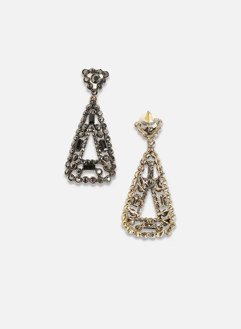 SOHI Radiant Raindrop Artificial Drop Earring Jewellery