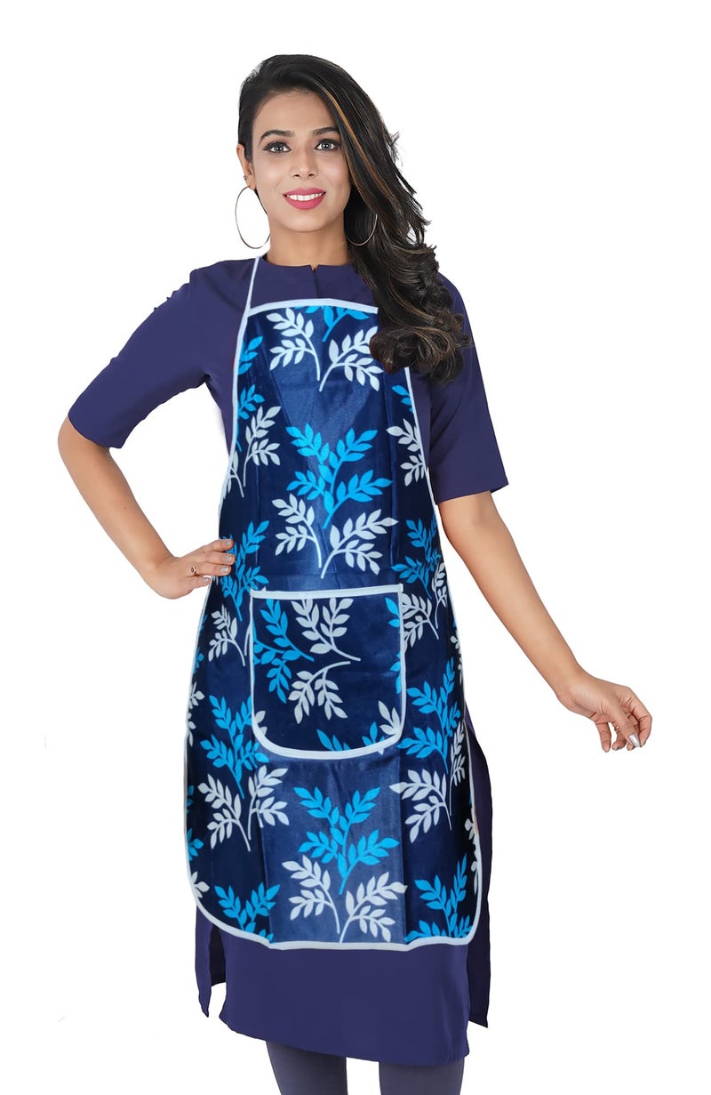 KANUSHI Industries® Apron for Kitchen Waterproof with Front Pocket(Blue)(APRON-1-PC-BLUE-SMALL-LEVS) - Image 1