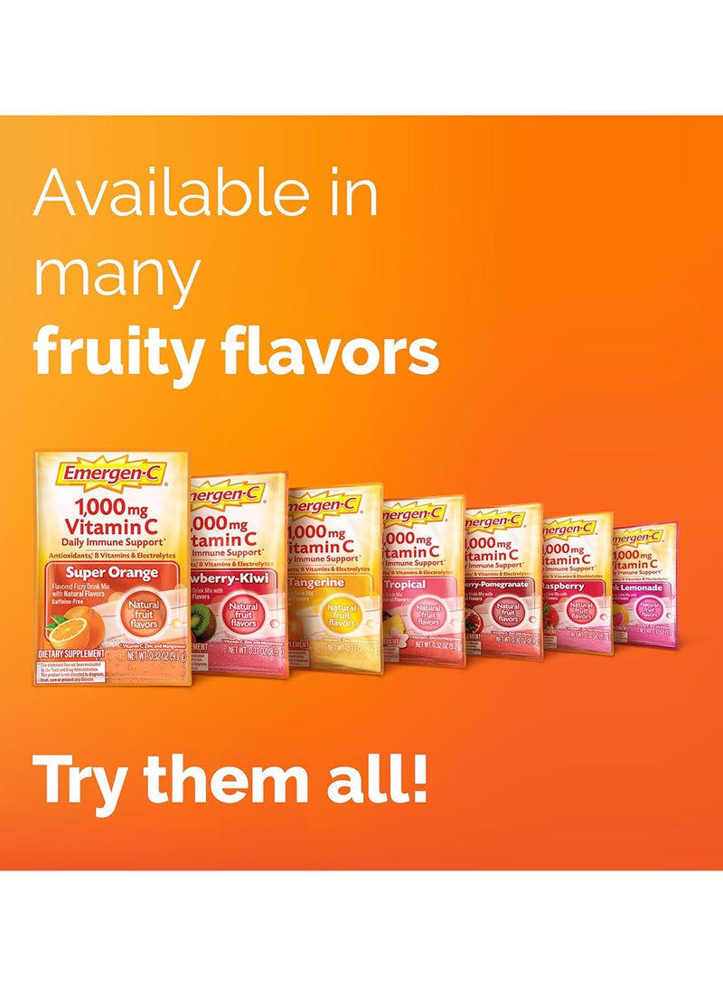 إميرجن-سي 30 قطعة من نكهة البرتقال الفائقة تكفي لمدة شهر واحد، مكمل غذائي، مزيج من المشروبات الغازية مع 1000 ملغ من فيتامين C، 0.32 أونصة، عبوات خالية من الكافيين - Image 5