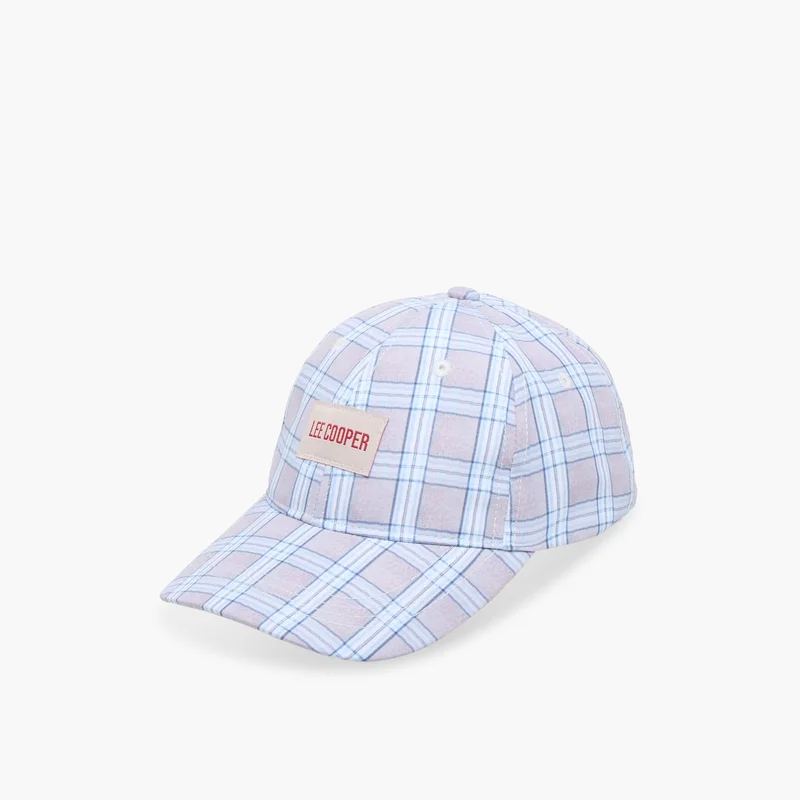 Lee Cooper Lee Cooper Checked Cap with Buckled Strap Closure
