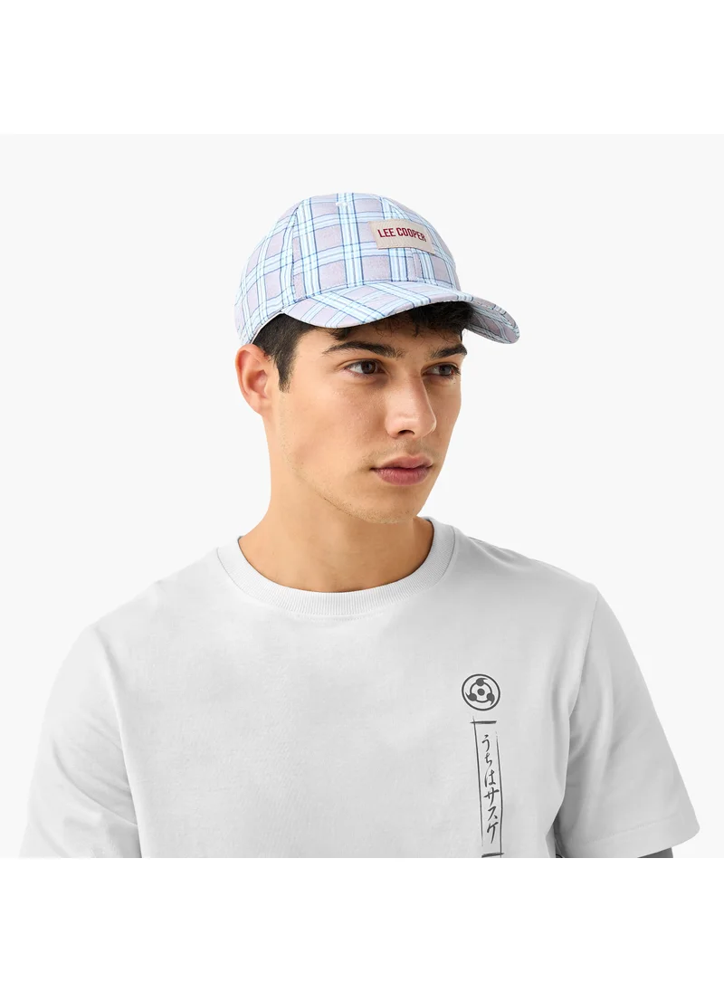 Lee Cooper Lee Cooper Checked Cap with Buckled Strap Closure
