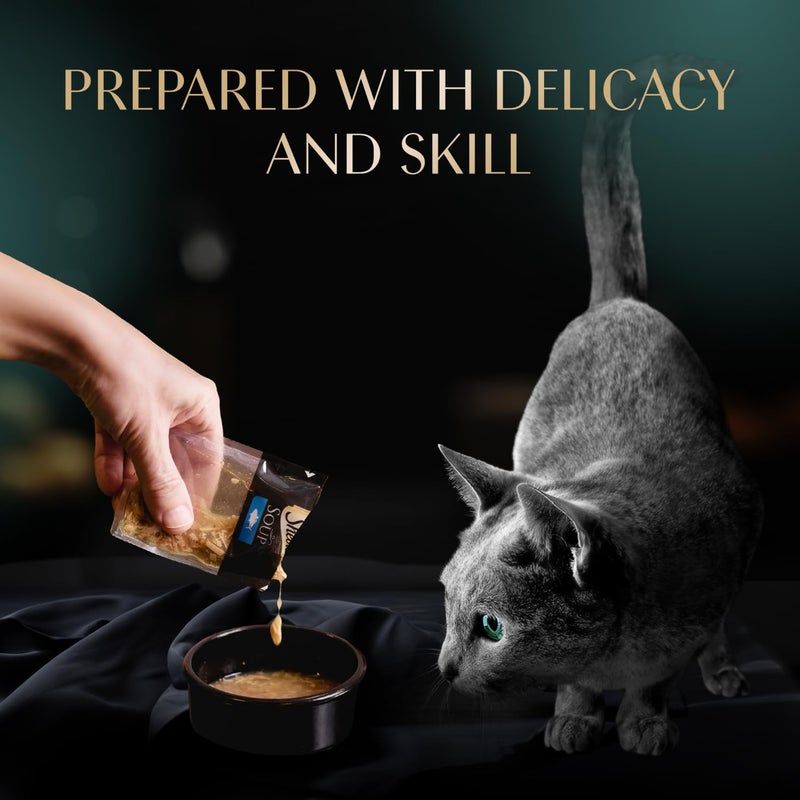 Sheba Soup with Tuna Adult Wet Cat Food, 160g (4 x 40g), Finely Sliced Pieces of Tuna in Smooth, Silky and Velvety Broth - Image 5