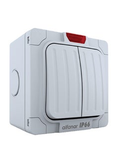 AL FANAR 20A 2-Gang Heavy Duty Thermoplastic Dual Way Switch White WB218 