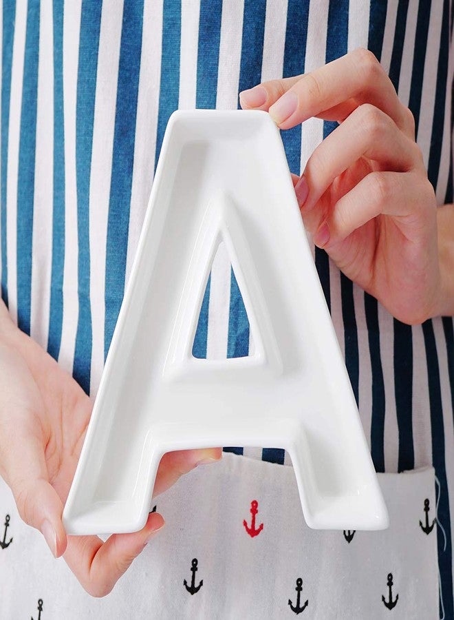 Coffeezone Name Plates Small Letter Dishes for Candy and Nuts, Home Decoration for Party (Letter A) - Image 3