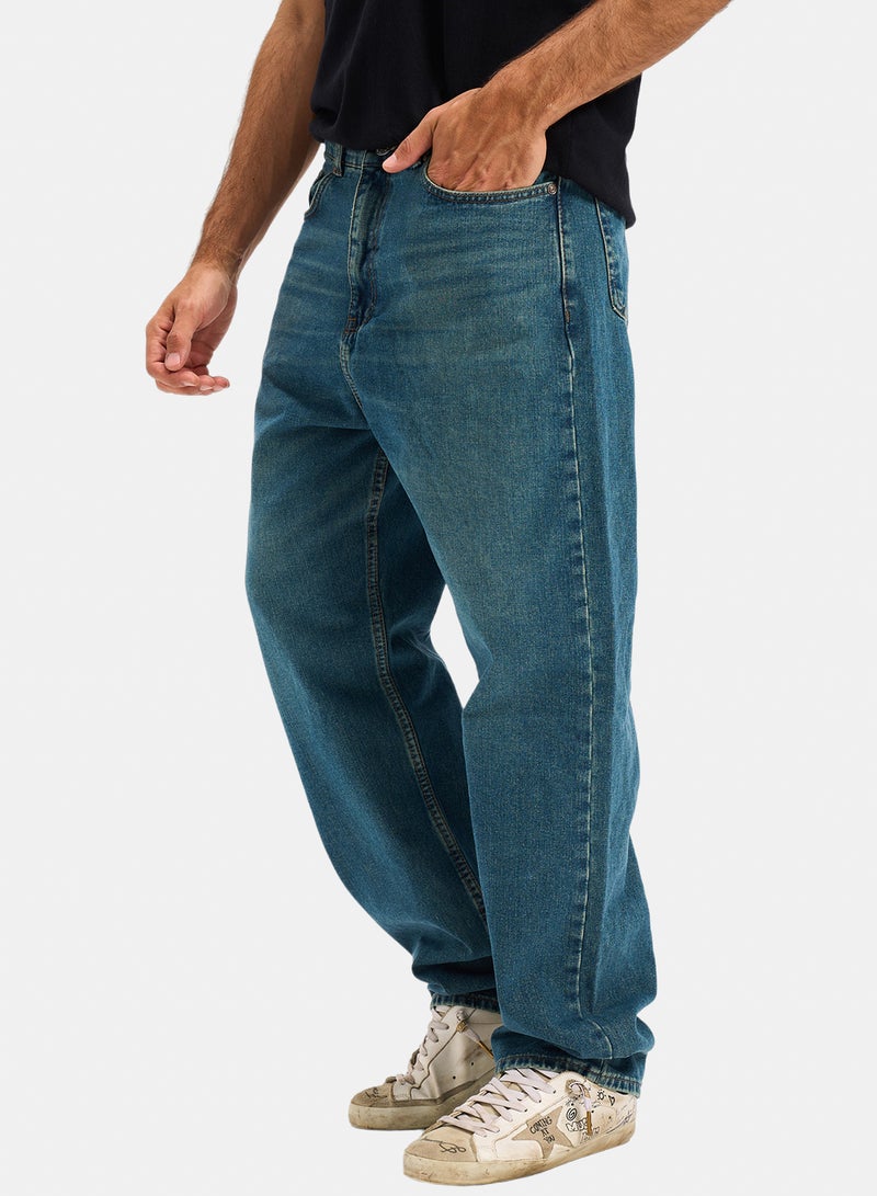 bowline Wide leg Blue Jeans Pants - Image 2