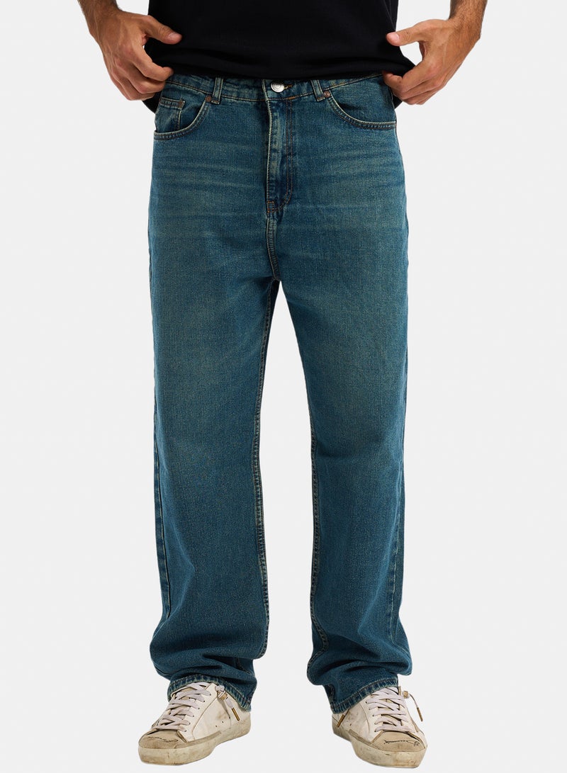 bowline Wide leg Blue Jeans Pants - Image 1