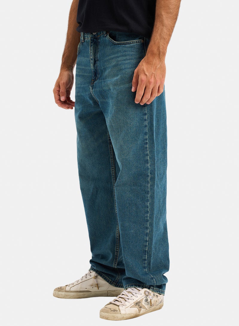 bowline Wide leg Blue Jeans Pants - Image 3