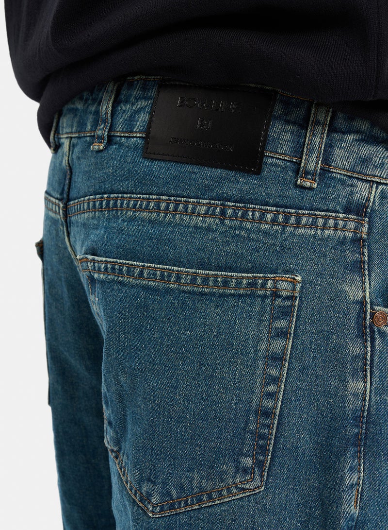 bowline Wide leg Blue Jeans Pants - Image 4