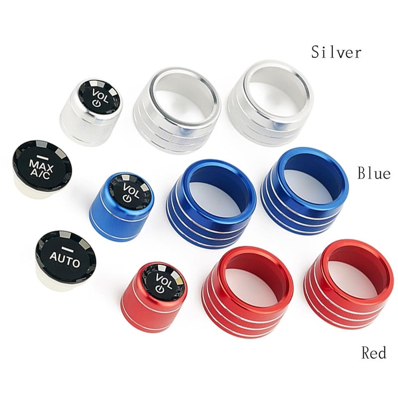 QASULER Car AC Radio Knob Switch Cover Set - Image 4