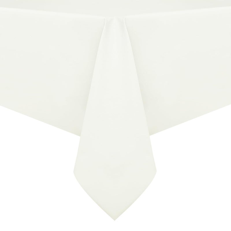Romanstile 100 Waterproof PVC Tablecloth Rectangle Oil Spill Proof Stain Resistant Vinyl Table Cloth Wipe Clean Plastic Table Covers for KitchenDiningParties  60 x 102 Inch Ivory