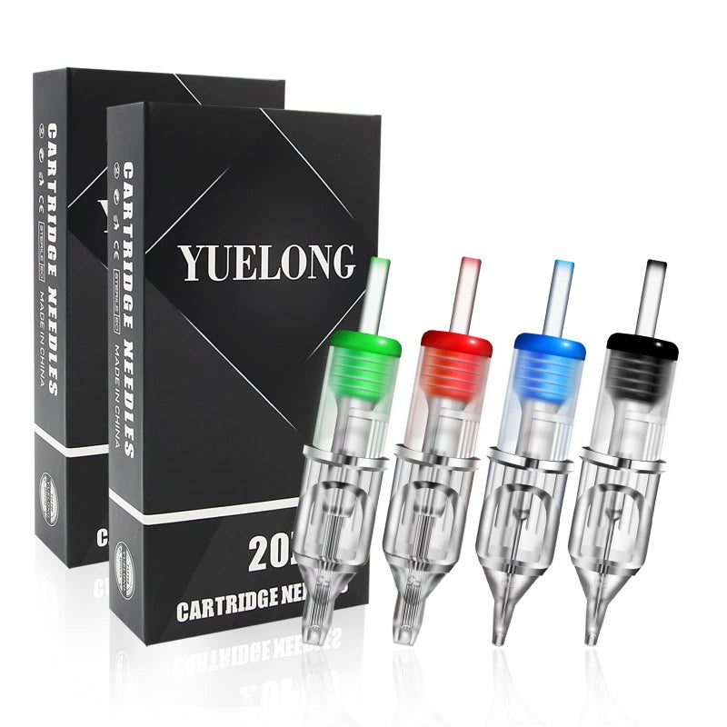 Yuelong Tattoo Needles Cartridges - Yuelong 40pcs Tattoo Cartridges Needles Mixed Round Liner Shader Magnum 3RL 5RL 7RL 9RL 7RS 9RS 7RM 9RM Assorted Needles with Membrane for Tattoo Artist - Image 1